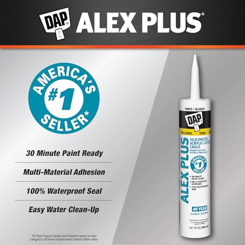 DAP Alex Plus 10.1oz All Purpose Acrylic Latex Caulk Plus Silicone