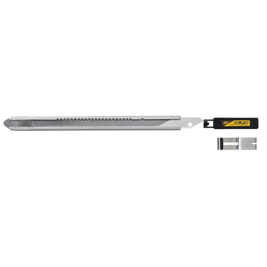 OLFA SAC-1 9mm Stainless Steel Graphics Knife – Precision Art Cutter with Snap-Off Blade