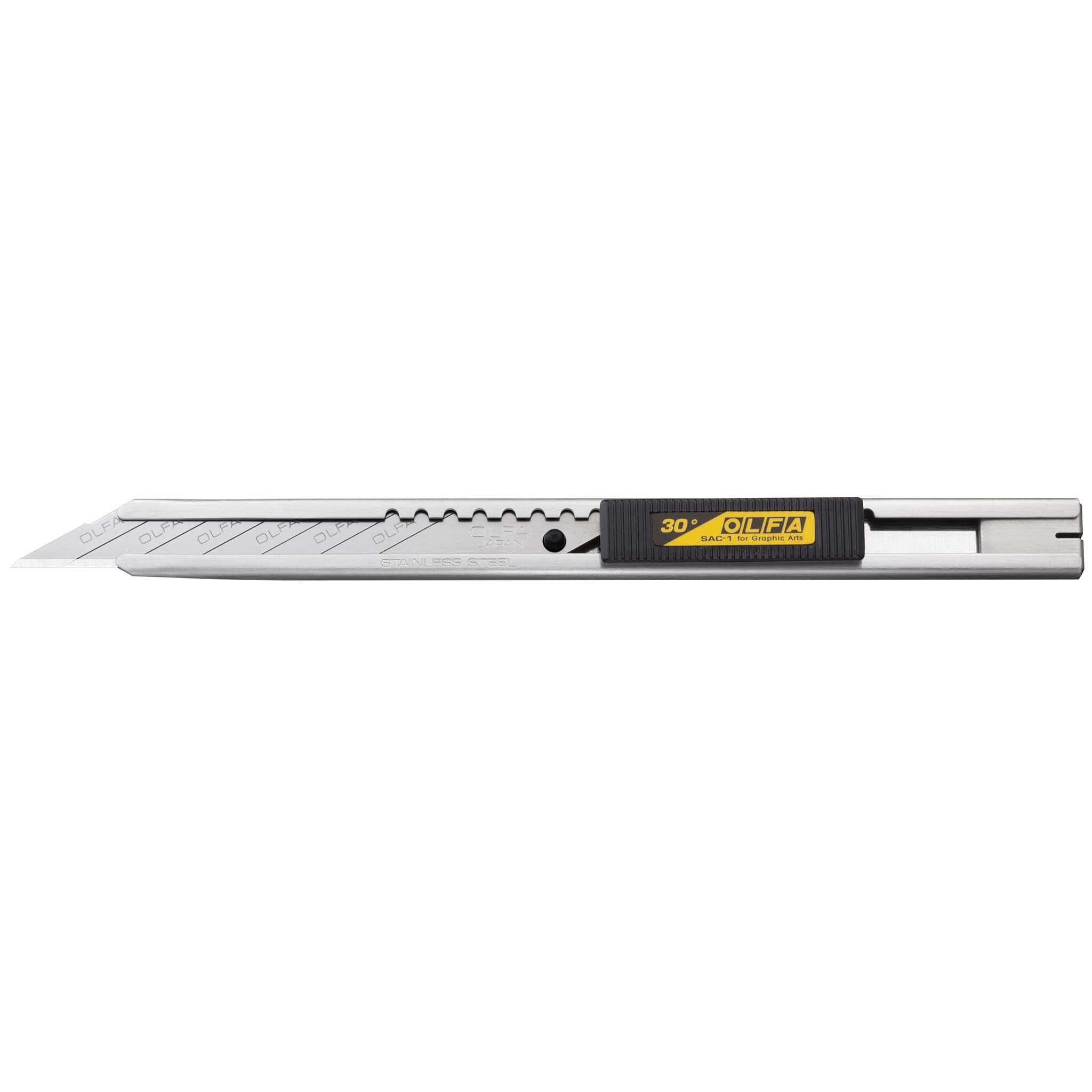 OLFA SAC-1 9mm Stainless Steel Graphics Knife – Precision Art Cutter with Snap-Off Blade