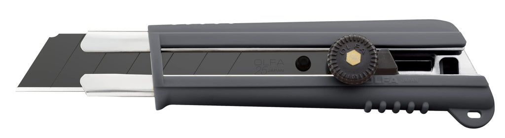 OLFA NH-1 25mm 7-Pt Rubber Grip Ratchet-Lock Extra Heavy-Duty Snap-Off Utility Knife