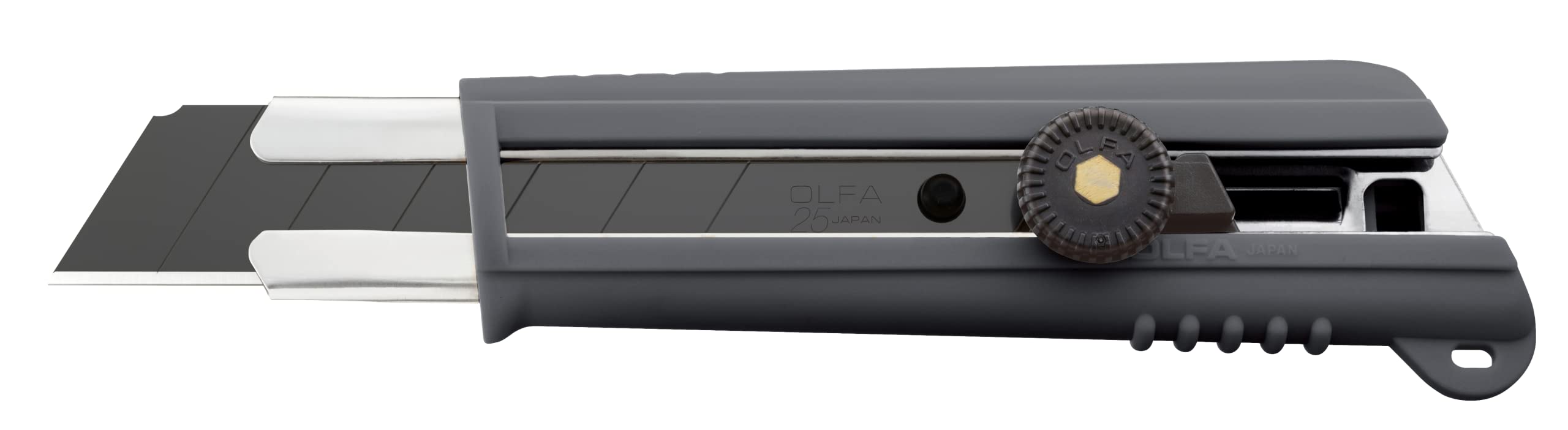 OLFA NH-1 25mm 7-Pt Rubber Grip Ratchet-Lock Extra Heavy-Duty Snap-Off Utility Knife