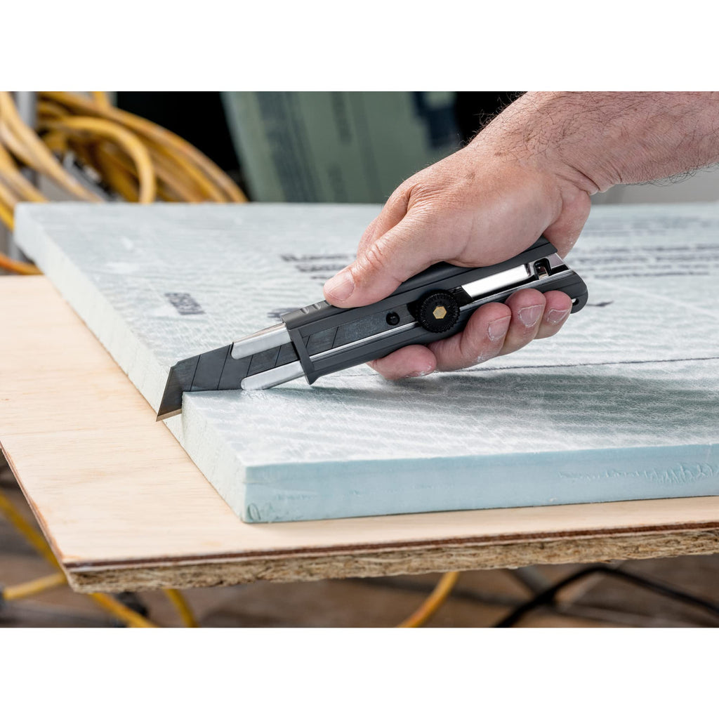 OLFA NH-1 25mm 7-Pt Rubber Grip Ratchet-Lock Extra Heavy-Duty Snap-Off Utility Knife