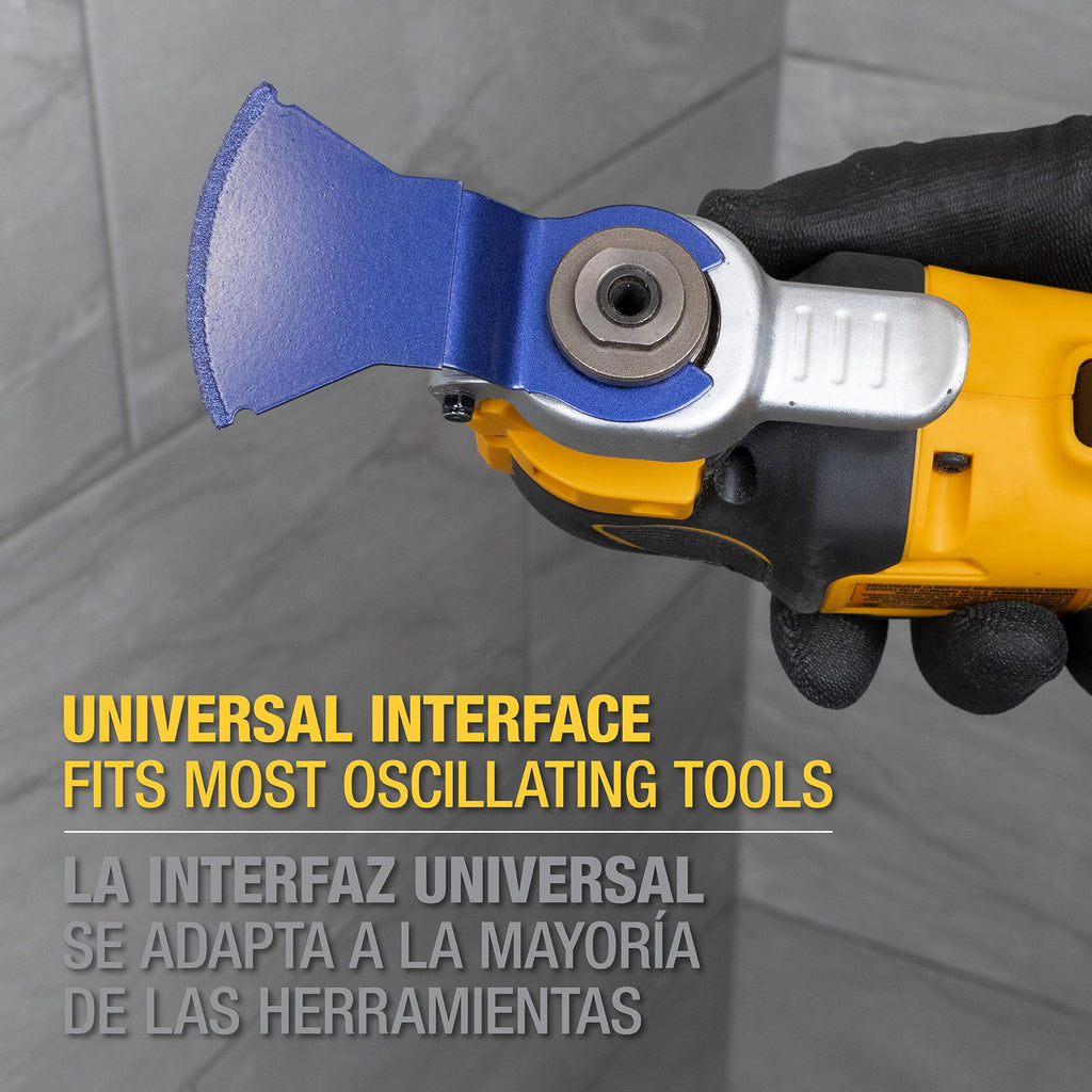 QEP 10088 Xtreme Premium Diamond Grit Grout Removal Curved Blade